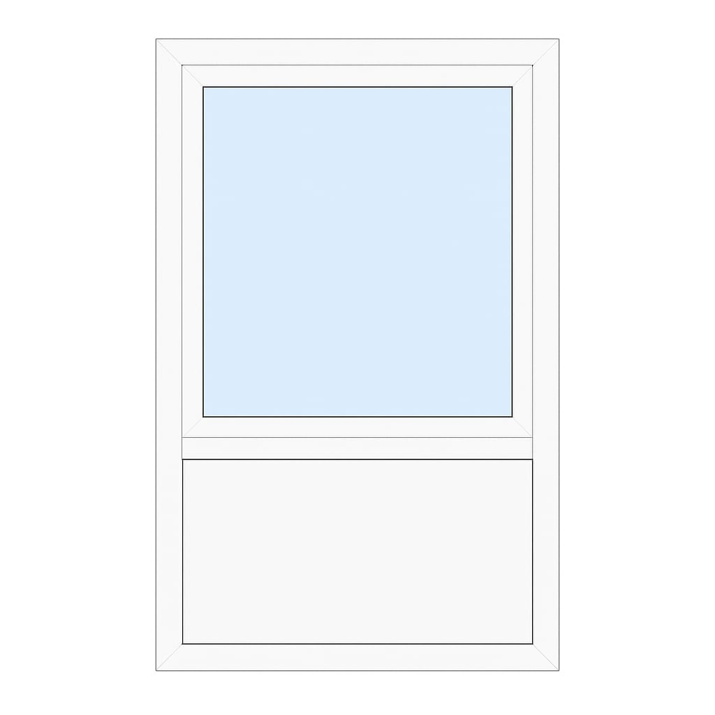 Vast - 2 panelen, 1 raam en 1 borstwering